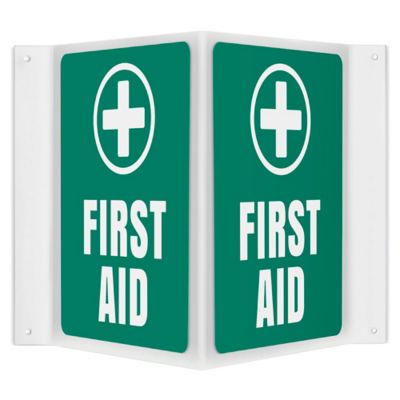 Projecting Sign - "First Aid", 3-Way S-24743