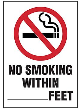 "No Smoking Within _ Feet" Sign