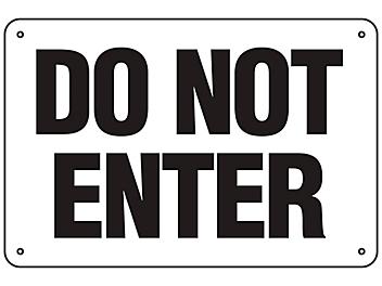 "Do Not Enter" Sign - Aluminum S-24756A
