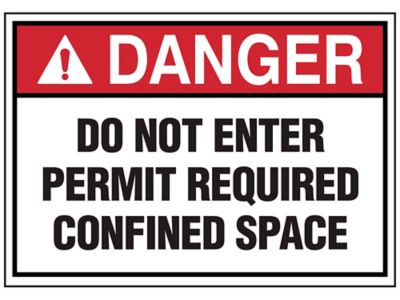  "Do Not Enter Permit Required Confined Space" Sign