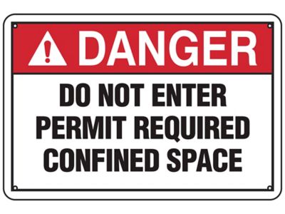 "Do Not Enter Permit Required Confined Space" Sign - Aluminum S-24758A