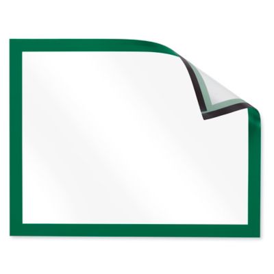 Magnetic Sign Holders - 8 1/2 x 11", Green S-24766G