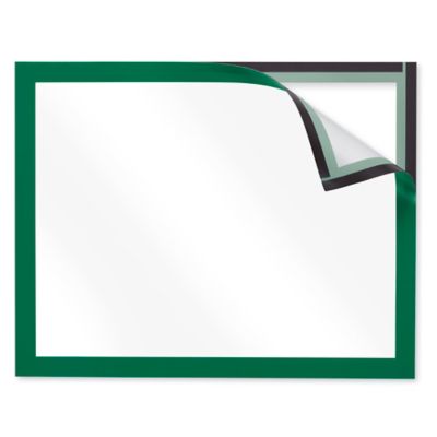 Magnetic Sign Holders - Adhesive-Backed, Green S-24767G