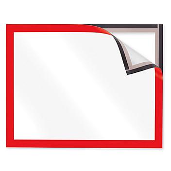 Magnetic Sign Holders - Adhesive-Backed, Red S-24767R