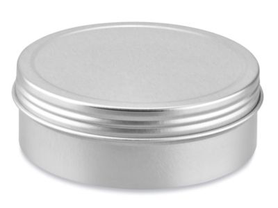 Screw-Top Metal Tins - 4 oz, Shallow