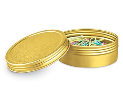 Gold metal clearance tins