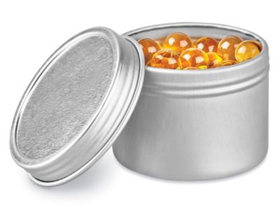 Paper Mart 6518200P Screw Top Round Steel Tins, 2-Ounce, 24-Pack