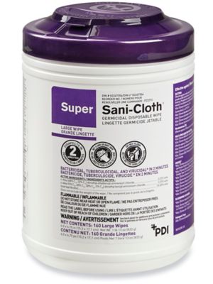 Super Sani-Cloth® Sanitizing Wipes - 160 ct S-24836 - Uline