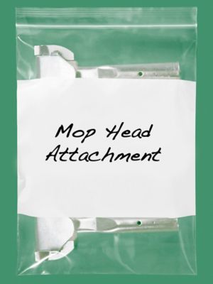 9 x 12" 4 Mil White Block Reclosable Bags S-2484