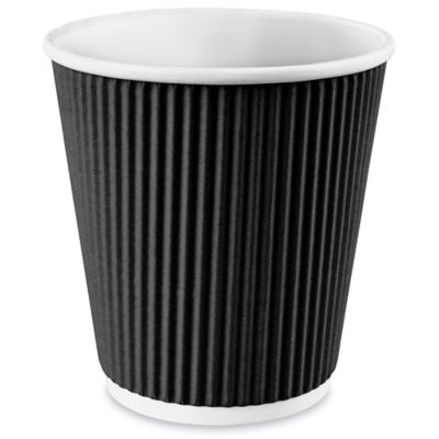 Uline Ripple Insulated Cups 10 oz, Black S24850BL Uline