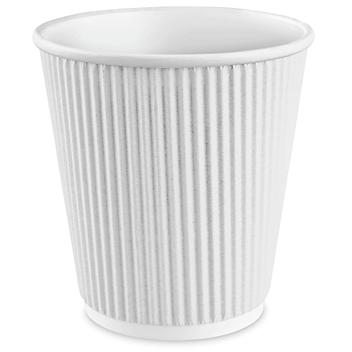 Uline Ripple Insulated Cups - 10 oz, White S-24850W