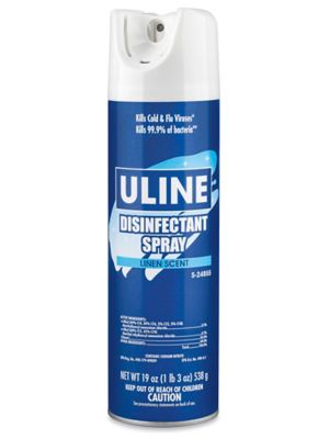 Uline Disinfectant Spray Linen Scent, 19 oz Spray Can S24855 Uline