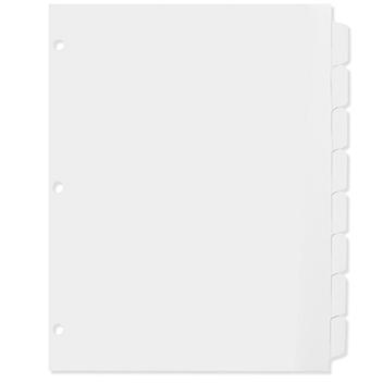 Binder Dividers - 8-Tab, White S-24859