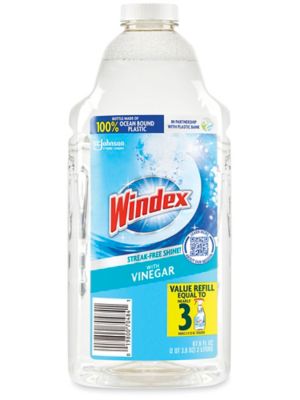 Windex Vinegar Glass Cleaner Refill - 68 oz Bottle - ULINE - S-24880