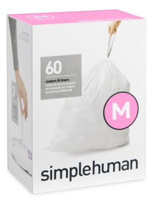 Simplehuman Code M Custom Fit Can Liners, 12 Gallon - 3 pack, 20 count each