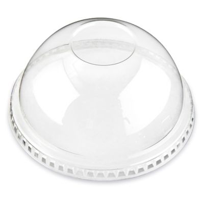 Uline Crystal Clear Plastic Lid - 9, 12 & 20 oz, Dome, No Hole S-24931
