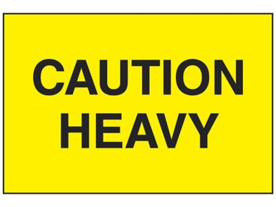 "Caution Heavy" Label - 2 x 3" S-24934