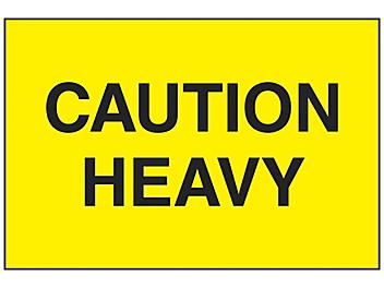 "Caution Heavy" Label - 2 x 3" S-24934