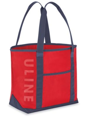 Weekender Tote - Red/Navy S-24968R - ULINE