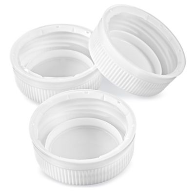 Tamper-Evident Caps - 38/DBJ, White S-25005