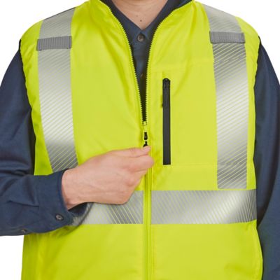 Class 2 Hi-Vis Insulated Vest - Large S-25044-L - ULINE