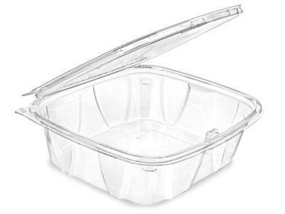 Tamper Tek 24 oz Rectangle Clear Plastic Container - with Lid