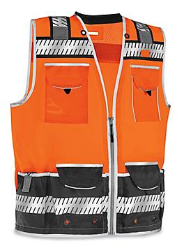 Class 2 Managers' Hi-Vis Safety Vest - Orange, Large S-25057ORG-L