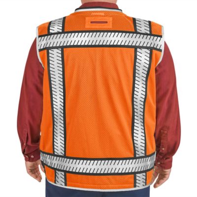  SKSafety - Chaleco de seguridad naranja reflectante de alta  visibilidad Tipo R Clase 2 para hombre y mujer, 10 bolsillos, cumple con  ANSI/ISEA 107-2020, p/trabajo de agrimensura/construcción, 3XL :  Herramientas y