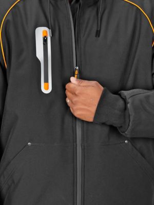 Hi-Vis Polar Soft Shell Jacket - Black, Medium S-25074BL-M - ULINE