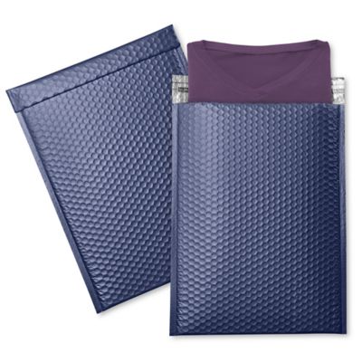 Matte Glamour Bubble Mailers - 13 x 17 1/2", Blue S-25076NB