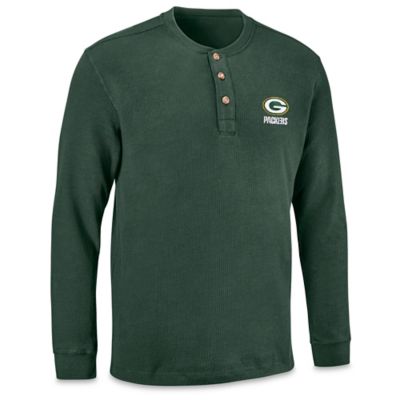 NFL Henley - Green Bay Packers, Large S-25077GRE-L - Uline