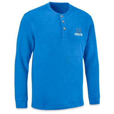 NFL Henley - Indianapolis Colts, 2XL S-25077IND2X - Uline