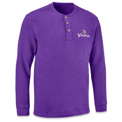 NFL Henley - Minnesota Vikings, Large S-25077MIN-L - Uline