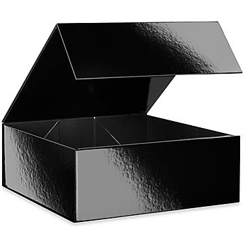 Magnetic Gift Boxes - High Gloss, 12 x 12 x 4 1/2", Black S-25109BL