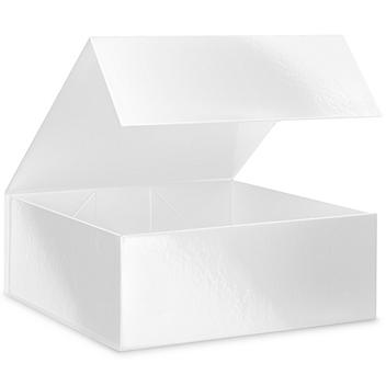 Magnetic Gift Boxes - High Gloss, 12 x 12 x 4 1/2", White S-25109W