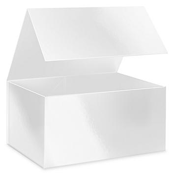Magnetic Gift Boxes - High Gloss, 16 x 12 x 8", White S-25110W