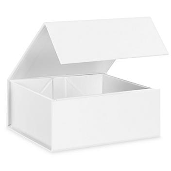 Magnetic Gift Boxes - Matte, 3 5/8 x 3 1/2 x 1 1/2", White S-25111W