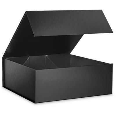 magnet layered matte black large gift boxes with lids fancy gift box