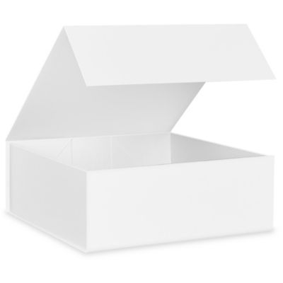 12 x 12 x 4-1/2 Matte White Magnetic Lid Gift Box