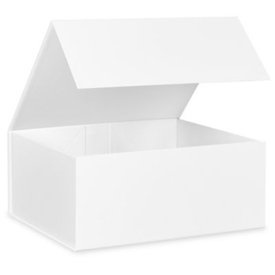 Magnetic Gift Boxes - Matte, 13 x 10 3/4 x 5 1/2", White S-25113W