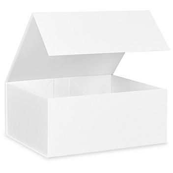 Magnetic Gift Boxes - Matte, 13 x 10 3/4 x 5 1/2", White S-25113W