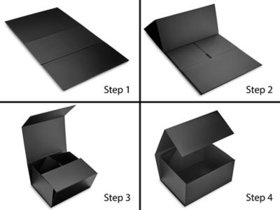Tie Boxes - 14 x 4 1/2 x 3/4, Black S-12383 - Uline