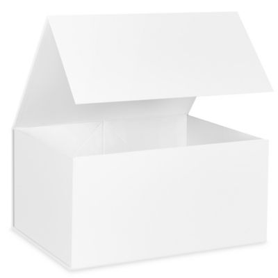 Magnetic Gift Boxes - Matte, 16 x 12 x 8", White S-25114W