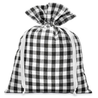 Jumbo Gift Bags - 9 1/2 x 12 1/2", White Plaid S-25115WPL