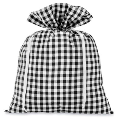 Jumbo Gift Bags - 16 1/2 x 22", White Plaid S-25117WPL
