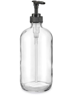 16 oz. Clear Glass Bottle with Pump