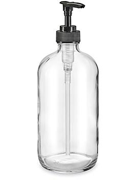 Glass Pump Bottles - 16 oz, Clear S-25125C
