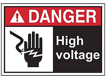"High Voltage" Decals - 3 1/2 x 5" S-25127-1