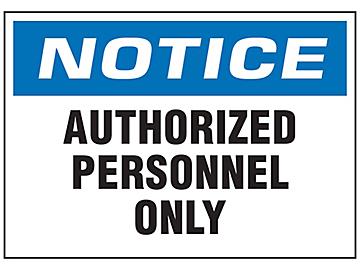 Etiqueta Adhesiva "Authorized Personnel Only"