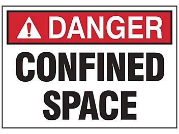"Confined Space" Decals - 3 1/2 x 5" S-25129-1